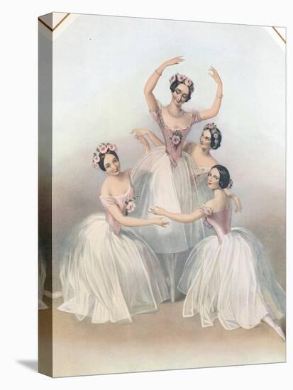 The Celebrated Pas De Quatre: Composed by Jules Perrot, C1850-TH Maguire-Stretched Canvas
