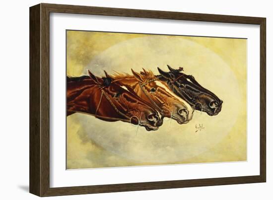 The Celebrated Race Horses 'Henry of Navarre', 'Monitor' and 'Dominoe'-Henry Stull-Framed Giclee Print