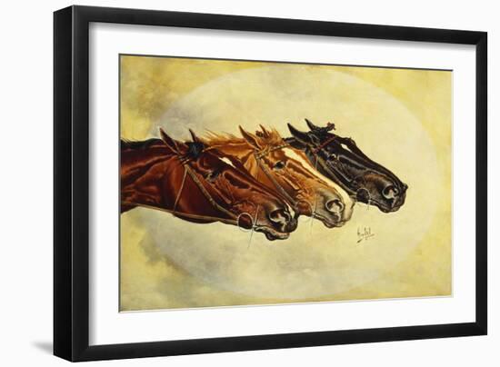 The Celebrated Race Horses 'Henry of Navarre', 'Monitor' and 'Dominoe'-Henry Stull-Framed Giclee Print