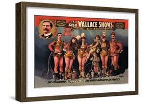 The Celebrated Stirk Family: Wallace Shows-null-Framed Art Print