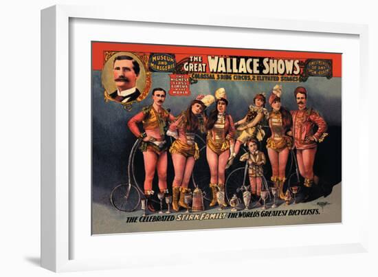 The Celebrated Stirk Family: Wallace Shows-null-Framed Art Print