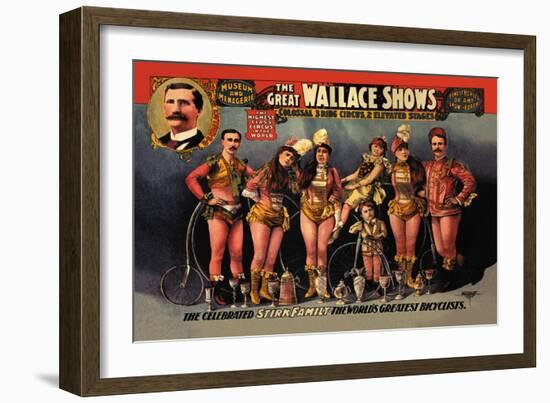 The Celebrated Stirk Family: Wallace Shows-null-Framed Art Print