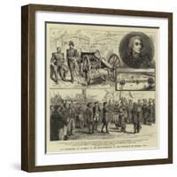 The Celebration at Savannah of the Sesqui-Centenary of the Settlement of Georgia, Usa-null-Framed Giclee Print