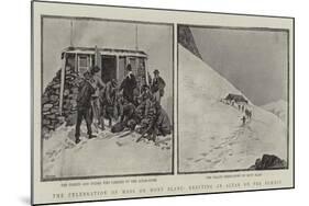 The Celebration of Mass on Mont Blanc, Erecting an Altar on the Summit-null-Mounted Giclee Print