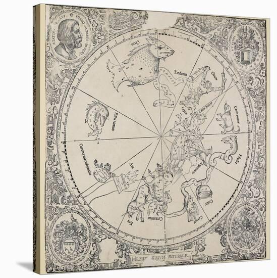 The Celestial Chart of the Southern Hemisphere-Albrecht Dürer-Stretched Canvas