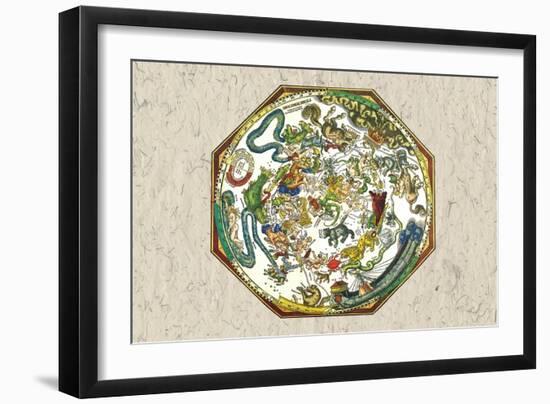 The Celestial Sky-Petrus Apianus-Framed Art Print