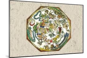 The Celestial Sky-Petrus Apianus-Mounted Art Print