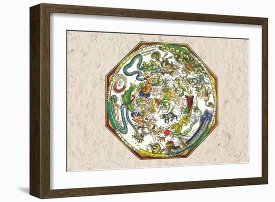 The Celestial Sky-Petrus Apianus-Framed Art Print