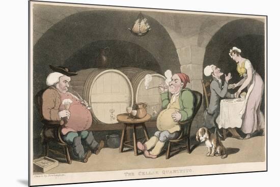 The Cellar Quartetto-Thomas Rowlandson-Mounted Art Print