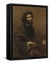 The Cellist , 1847-Gustave Courbet-Framed Stretched Canvas