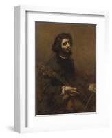 The Cellist , 1847-Gustave Courbet-Framed Giclee Print