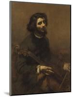 The Cellist , 1847-Gustave Courbet-Mounted Giclee Print