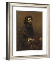 The Cellist , 1847-Gustave Courbet-Framed Giclee Print