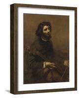 The Cellist , 1847-Gustave Courbet-Framed Giclee Print