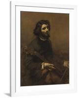 The Cellist , 1847-Gustave Courbet-Framed Giclee Print