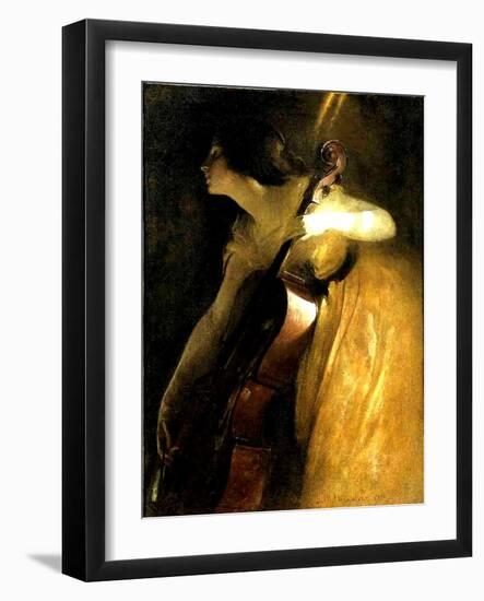 The Cellist, 1898-John Alexander-Framed Giclee Print