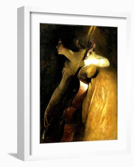 The Cellist, 1898-John Alexander-Framed Giclee Print