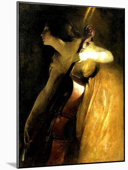 The Cellist, 1898-John Alexander-Mounted Giclee Print