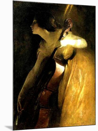 The Cellist, 1898-John Alexander-Mounted Giclee Print