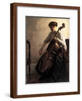 The Cellist, 1908-Joseph Rodefer De Camp-Framed Giclee Print