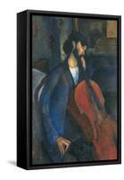 The Cellist, 1909-Amedeo Modigliani-Framed Stretched Canvas