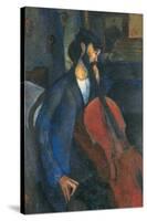 The Cellist, 1909-Amedeo Modigliani-Stretched Canvas