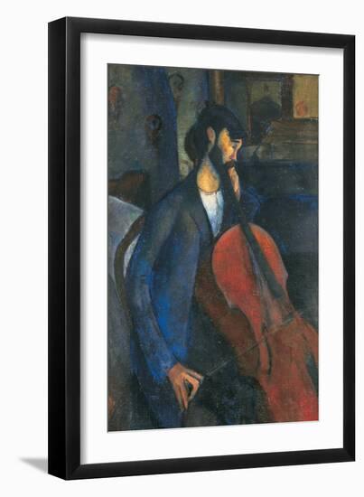 The Cellist, 1909-Amedeo Modigliani-Framed Premium Giclee Print