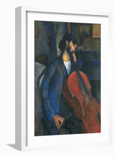 The Cellist, 1909-Amedeo Modigliani-Framed Giclee Print