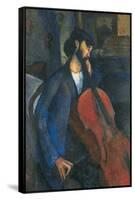 The Cellist, 1909-Amedeo Modigliani-Framed Stretched Canvas