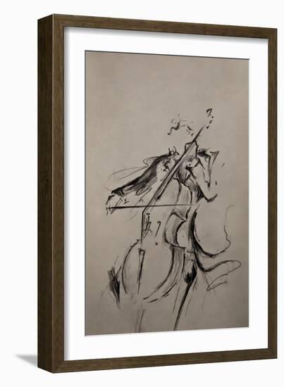 The Cellist Sketch-Marc Allante-Framed Giclee Print