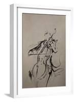 The Cellist Sketch-Marc Allante-Framed Giclee Print