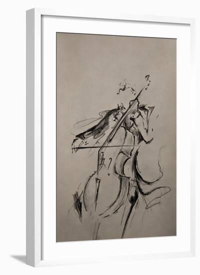 The Cellist Sketch-Marc Allante-Framed Giclee Print