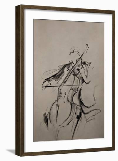 The Cellist Sketch-Marc Allante-Framed Giclee Print