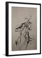 The Cellist Sketch-Marc Allante-Framed Giclee Print