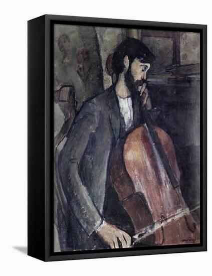 The Cellist-Amedeo Modigliani-Framed Stretched Canvas