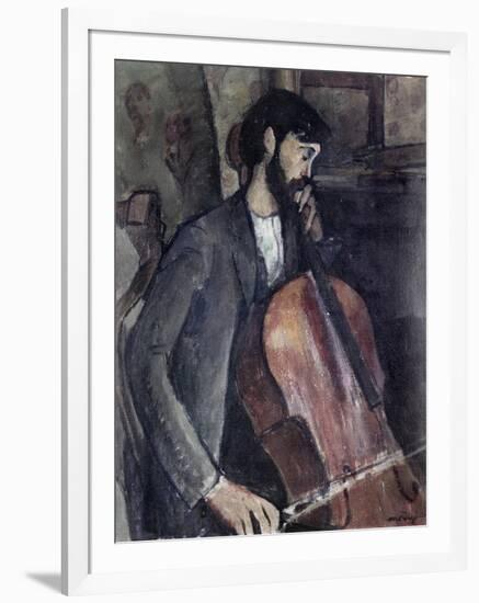 The Cellist-Amedeo Modigliani-Framed Giclee Print