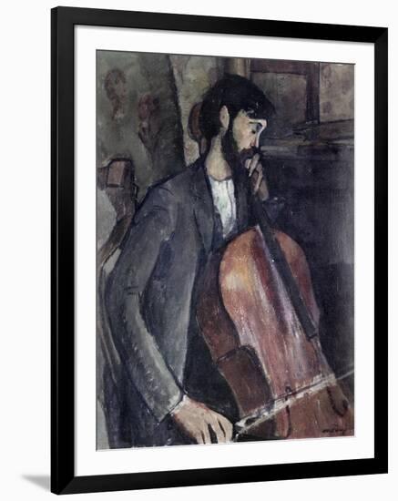 The Cellist-Amedeo Modigliani-Framed Giclee Print