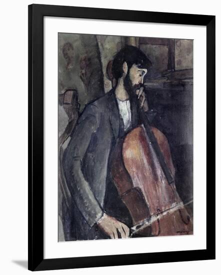 The Cellist-Amedeo Modigliani-Framed Giclee Print