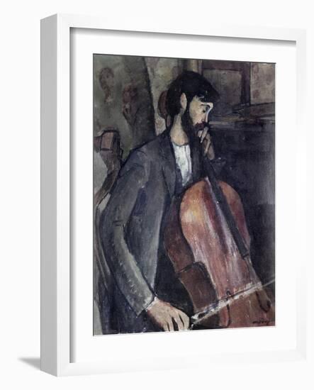 The Cellist-Amedeo Modigliani-Framed Giclee Print