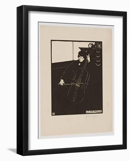 The 'Cello, from the Series 'Musical Instruments', 1896-97-Félix Vallotton-Framed Giclee Print