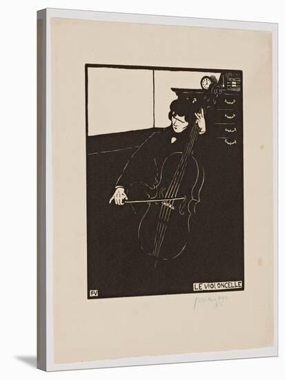 The 'Cello, from the Series 'Musical Instruments', 1896-97-Félix Vallotton-Stretched Canvas