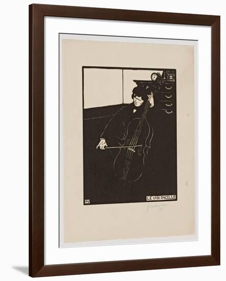 The 'Cello, from the Series 'Musical Instruments', 1896-97-Félix Vallotton-Framed Giclee Print