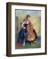 The Cello Player, 1995-Karen Armitage-Framed Giclee Print