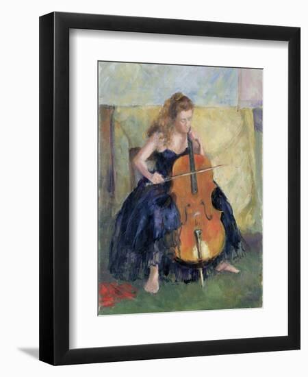 The Cello Player, 1995-Karen Armitage-Framed Giclee Print