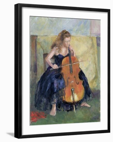 The Cello Player, 1995-Karen Armitage-Framed Giclee Print