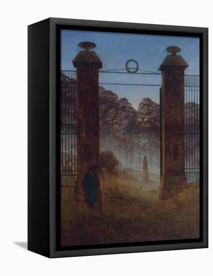 The Cemetery, Ca 1825-Caspar David Friedrich-Framed Stretched Canvas