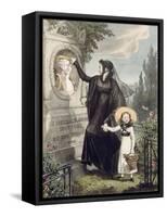 The Cemetery of Pere Lachaise, Printed by Charles Joseph Hullmandel Pub. 1822-John James Chalon-Framed Stretched Canvas