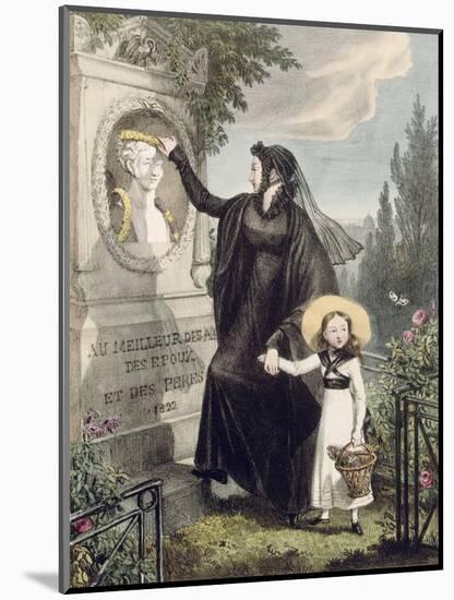 The Cemetery of Pere Lachaise, Printed by Charles Joseph Hullmandel Pub. 1822-John James Chalon-Mounted Giclee Print