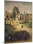 The Cemetery of the Church of the Holy Innocents in Paris During a Funeral, France 16th Century-null-Mounted Giclee Print