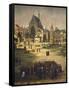 The Cemetery of the Church of the Holy Innocents in Paris During a Funeral, France 16th Century-null-Framed Stretched Canvas